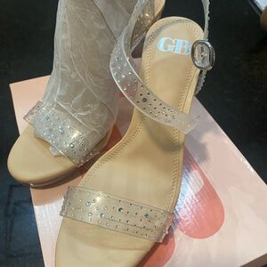 Gianni Bini Women's Clear Rhinestone-Embellished Sandals